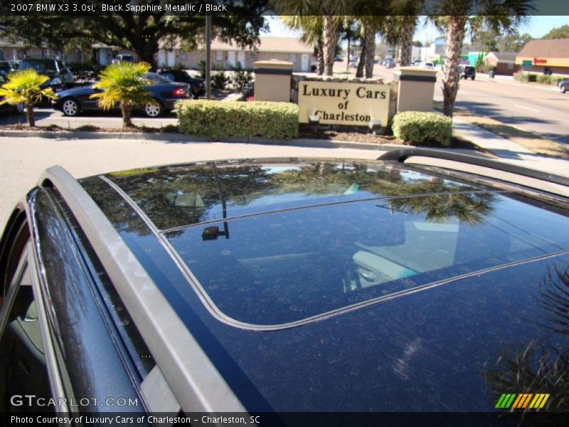 Black Sapphire Metallic / Black 2007 BMW X3 3.0si