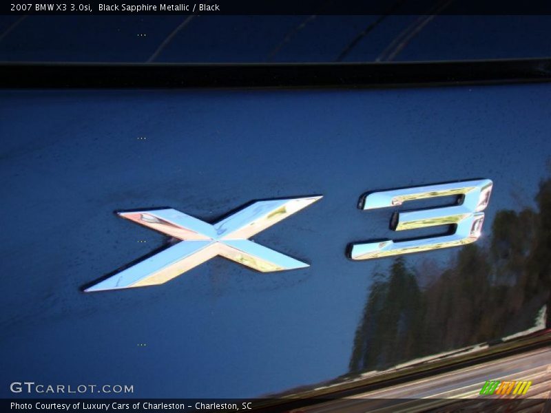 Black Sapphire Metallic / Black 2007 BMW X3 3.0si