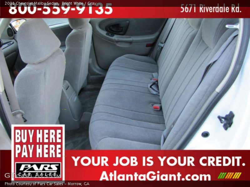 Bright White / Gray 2001 Chevrolet Malibu Sedan