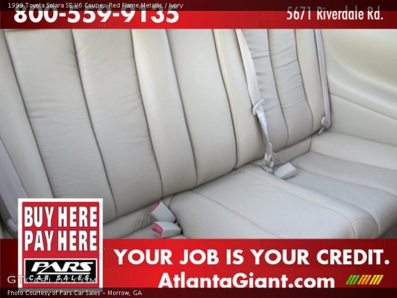 Red Flame Metallic / Ivory 1999 Toyota Solara SE V6 Coupe