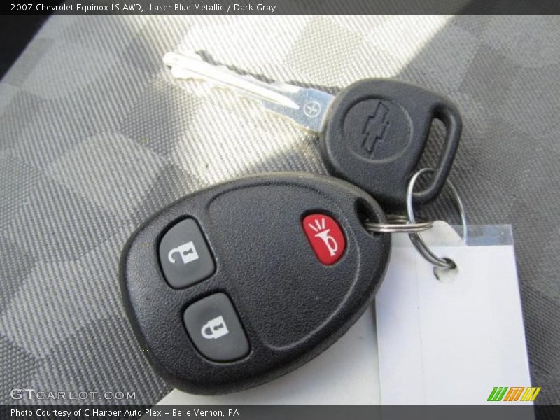 Laser Blue Metallic / Dark Gray 2007 Chevrolet Equinox LS AWD