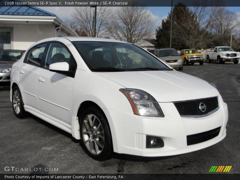 Fresh Powder White / SE-R Charcoal 2008 Nissan Sentra SE-R Spec V