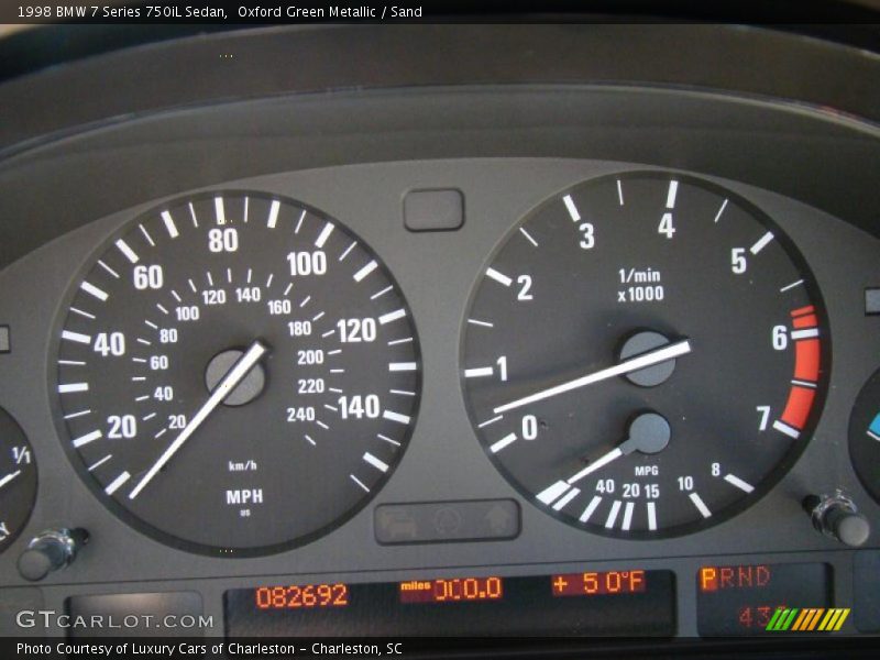  1998 7 Series 750iL Sedan 750iL Sedan Gauges