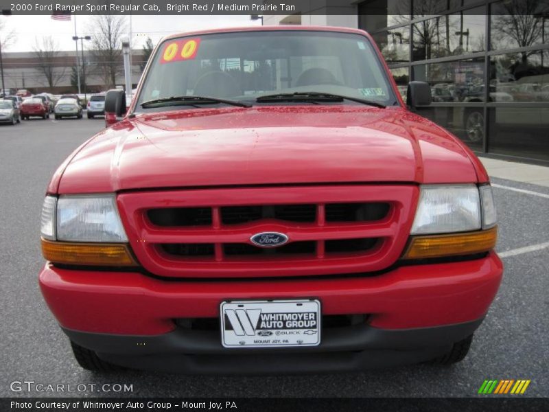 Bright Red / Medium Prairie Tan 2000 Ford Ranger Sport Regular Cab