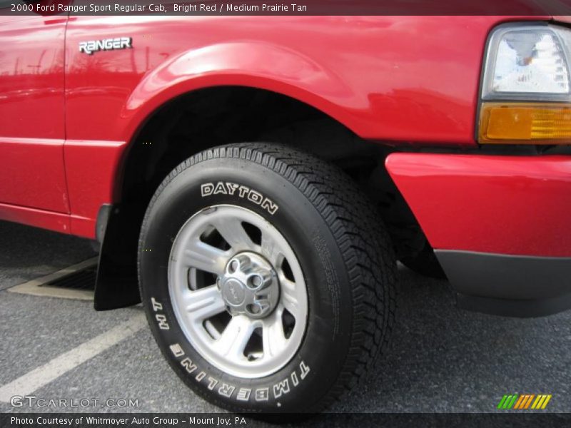 Bright Red / Medium Prairie Tan 2000 Ford Ranger Sport Regular Cab