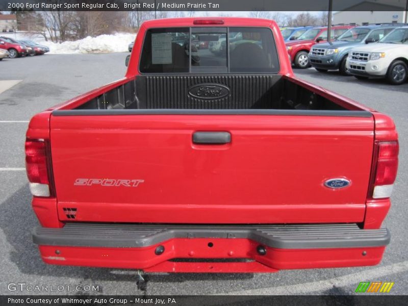 Bright Red / Medium Prairie Tan 2000 Ford Ranger Sport Regular Cab