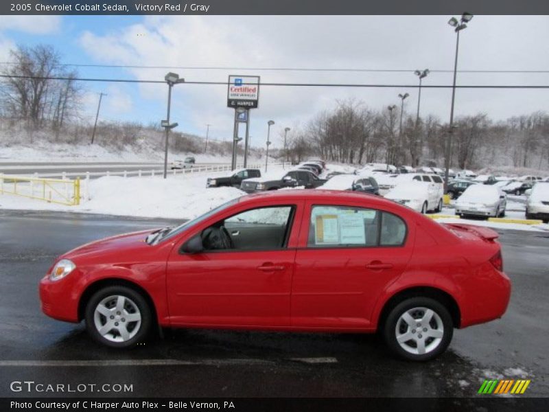 Victory Red / Gray 2005 Chevrolet Cobalt Sedan