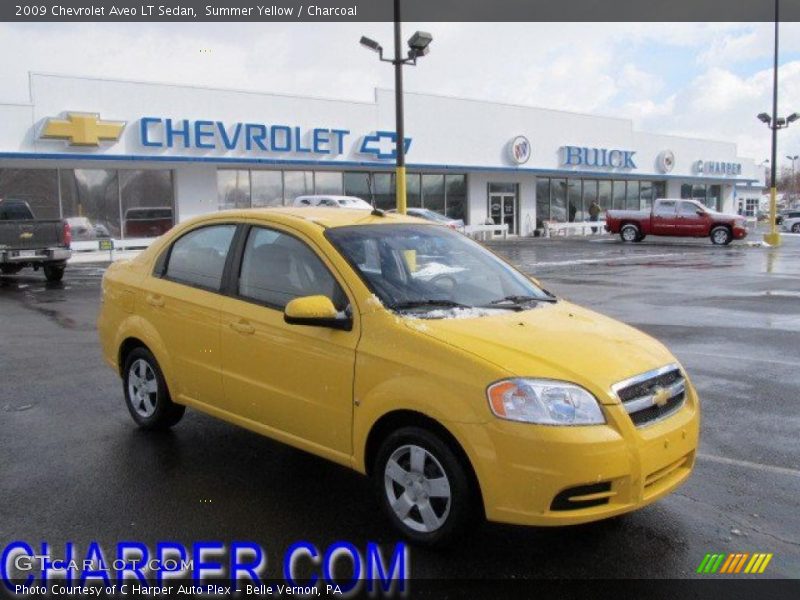 Summer Yellow / Charcoal 2009 Chevrolet Aveo LT Sedan