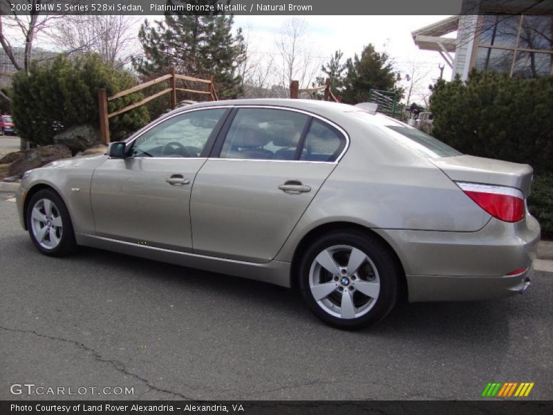 Platinum Bronze Metallic / Natural Brown 2008 BMW 5 Series 528xi Sedan