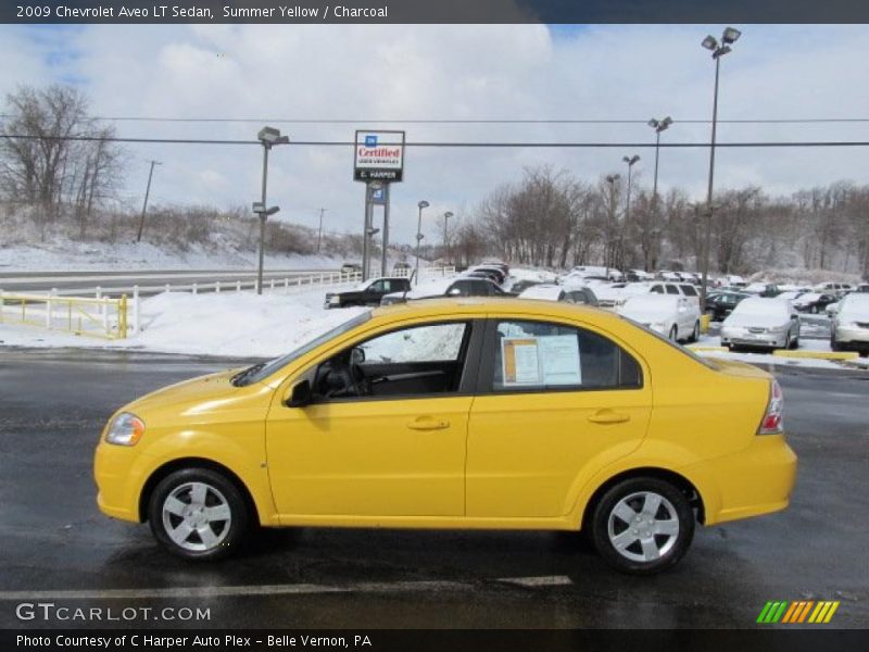 Summer Yellow / Charcoal 2009 Chevrolet Aveo LT Sedan
