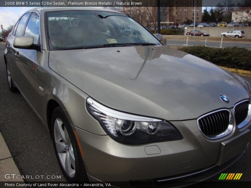 Platinum Bronze Metallic / Natural Brown 2008 BMW 5 Series 528xi Sedan