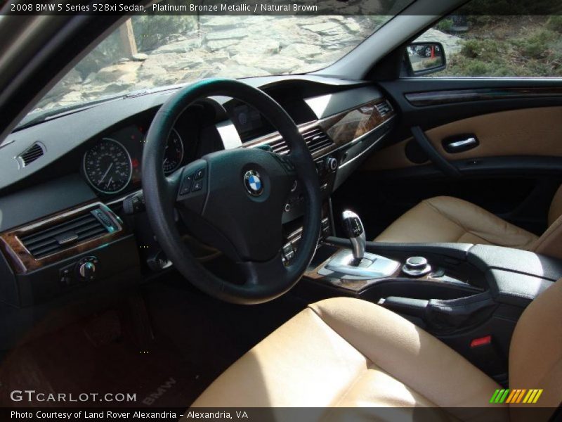 Platinum Bronze Metallic / Natural Brown 2008 BMW 5 Series 528xi Sedan