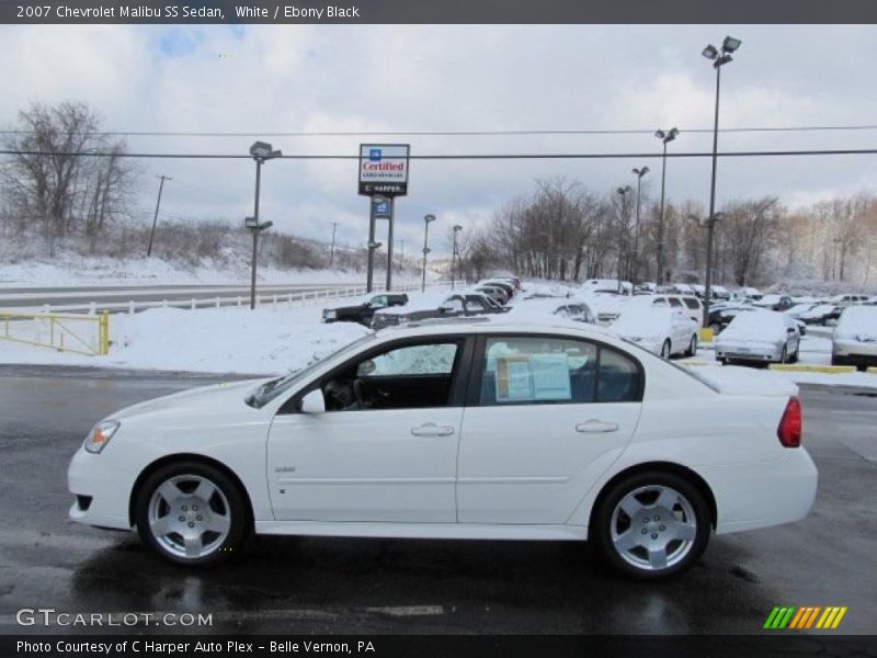 White / Ebony Black 2007 Chevrolet Malibu SS Sedan