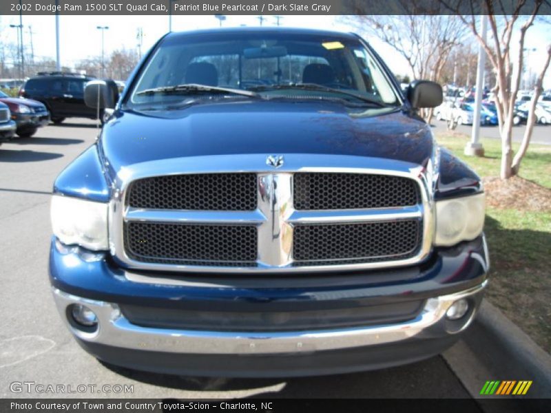 Patriot Blue Pearlcoat / Dark Slate Gray 2002 Dodge Ram 1500 SLT Quad Cab