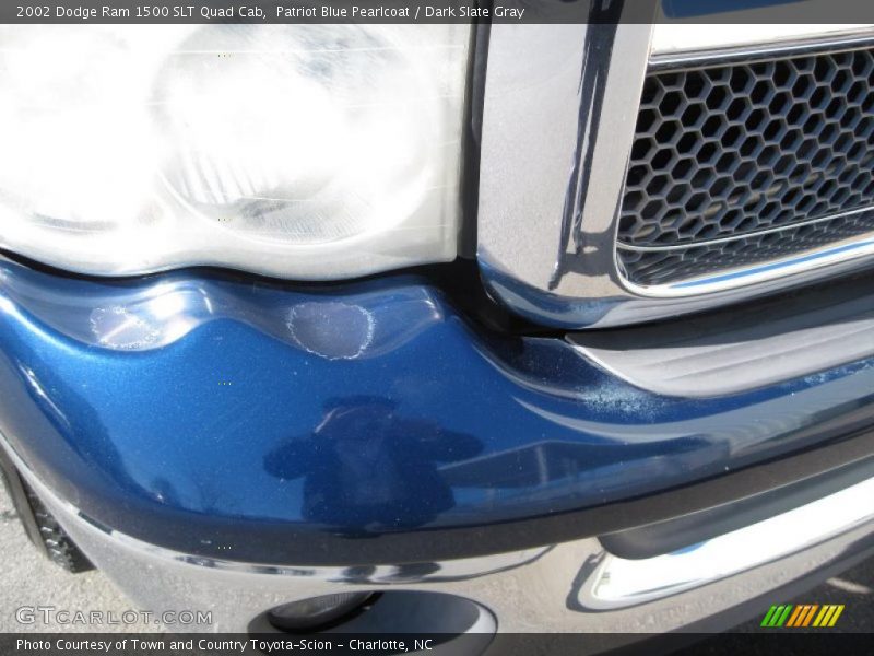 Patriot Blue Pearlcoat / Dark Slate Gray 2002 Dodge Ram 1500 SLT Quad Cab