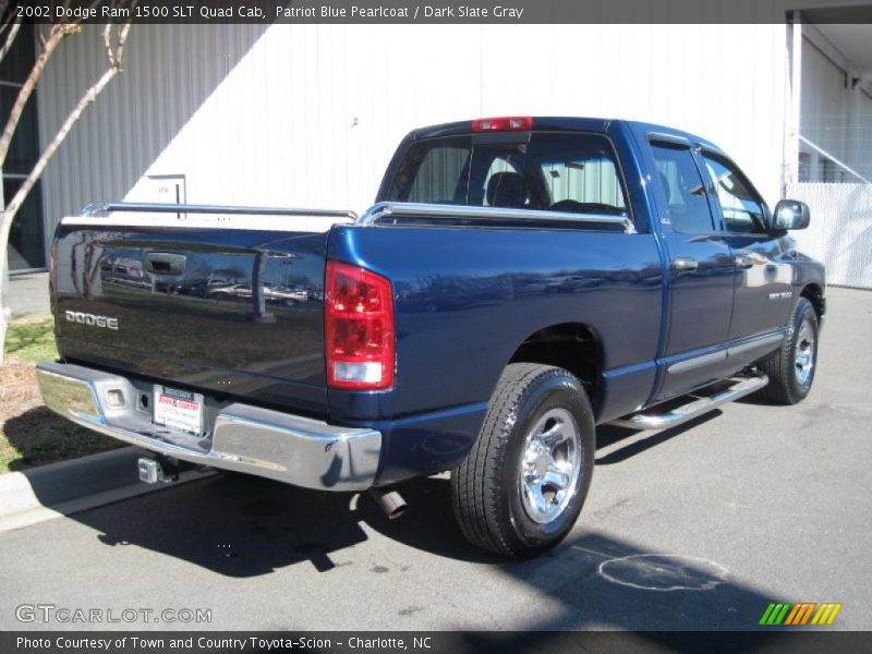 Patriot Blue Pearlcoat / Dark Slate Gray 2002 Dodge Ram 1500 SLT Quad Cab