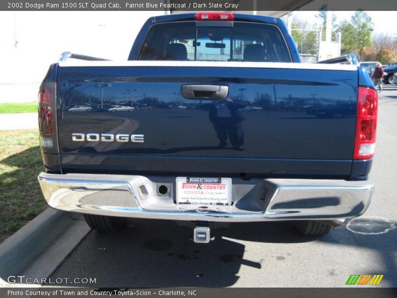 Patriot Blue Pearlcoat / Dark Slate Gray 2002 Dodge Ram 1500 SLT Quad Cab