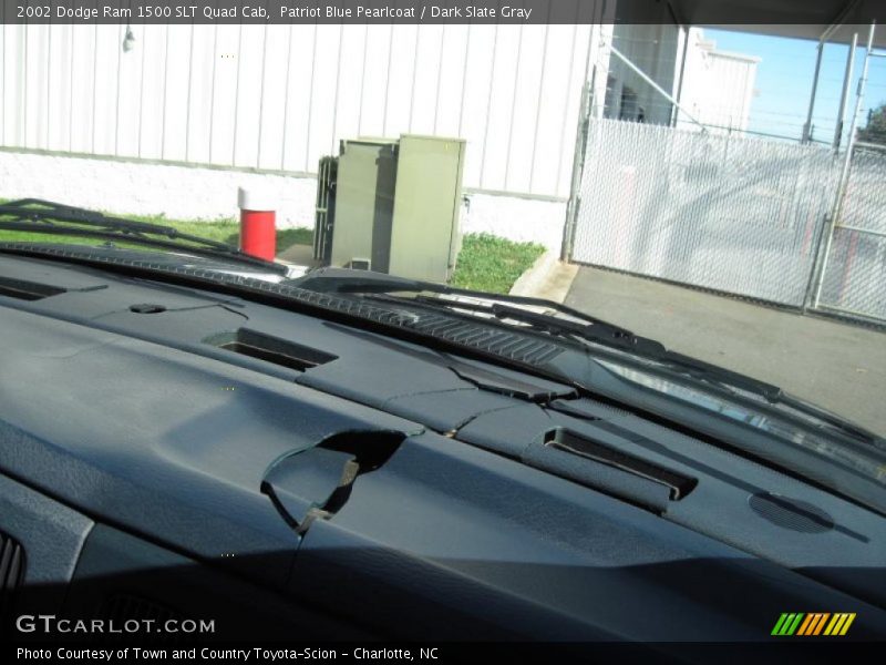 Patriot Blue Pearlcoat / Dark Slate Gray 2002 Dodge Ram 1500 SLT Quad Cab