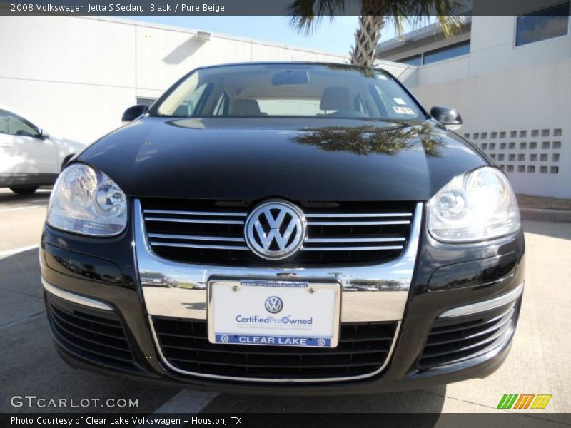 Black / Pure Beige 2008 Volkswagen Jetta S Sedan