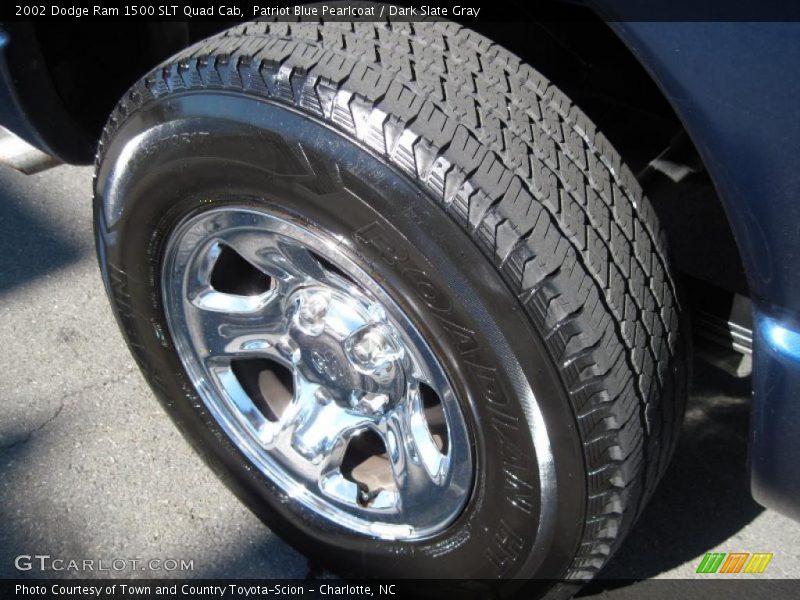 Patriot Blue Pearlcoat / Dark Slate Gray 2002 Dodge Ram 1500 SLT Quad Cab