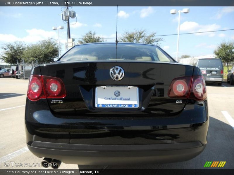 Black / Pure Beige 2008 Volkswagen Jetta S Sedan