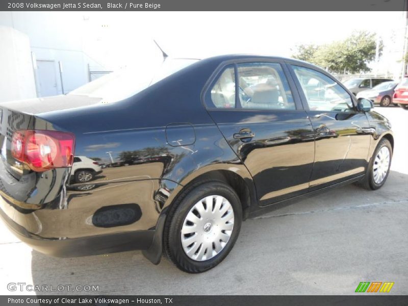 Black / Pure Beige 2008 Volkswagen Jetta S Sedan