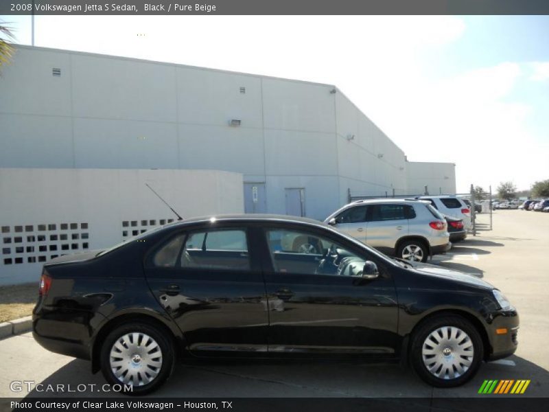 Black / Pure Beige 2008 Volkswagen Jetta S Sedan
