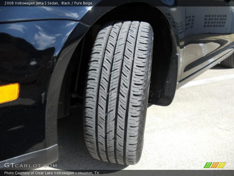 Black / Pure Beige 2008 Volkswagen Jetta S Sedan