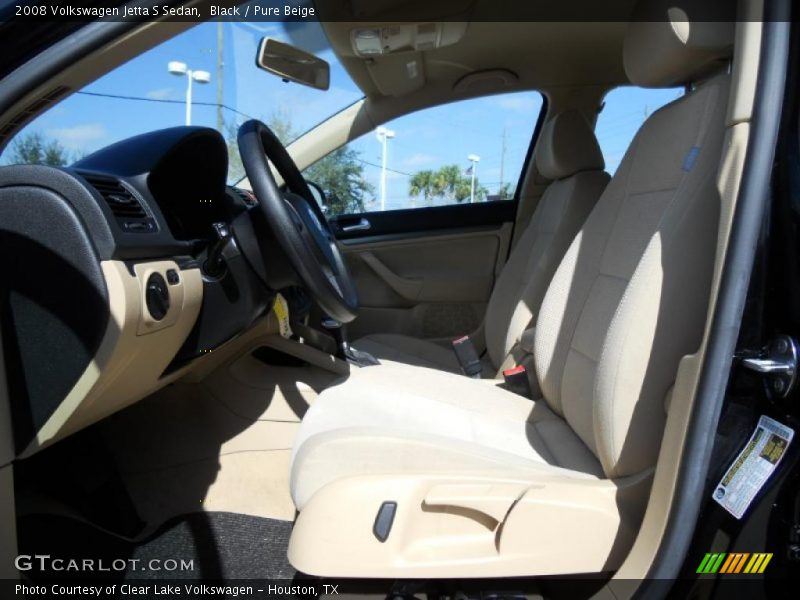 Black / Pure Beige 2008 Volkswagen Jetta S Sedan