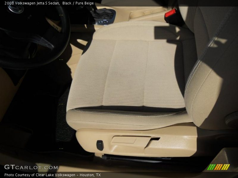 Black / Pure Beige 2008 Volkswagen Jetta S Sedan