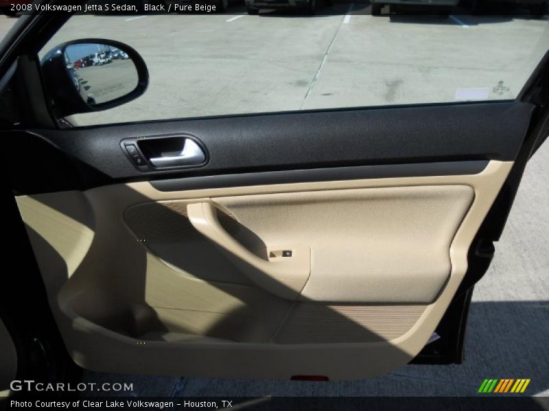 Black / Pure Beige 2008 Volkswagen Jetta S Sedan