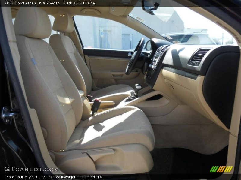 Black / Pure Beige 2008 Volkswagen Jetta S Sedan