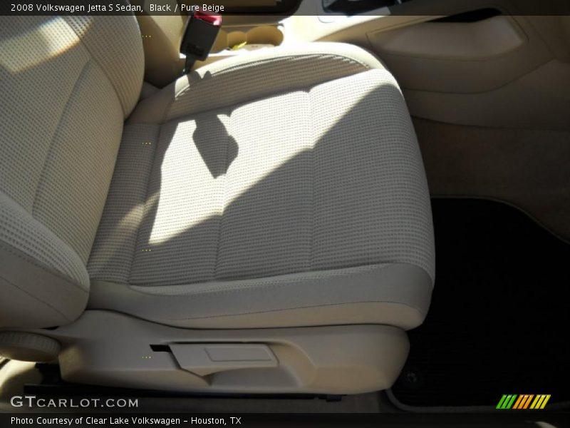 Black / Pure Beige 2008 Volkswagen Jetta S Sedan