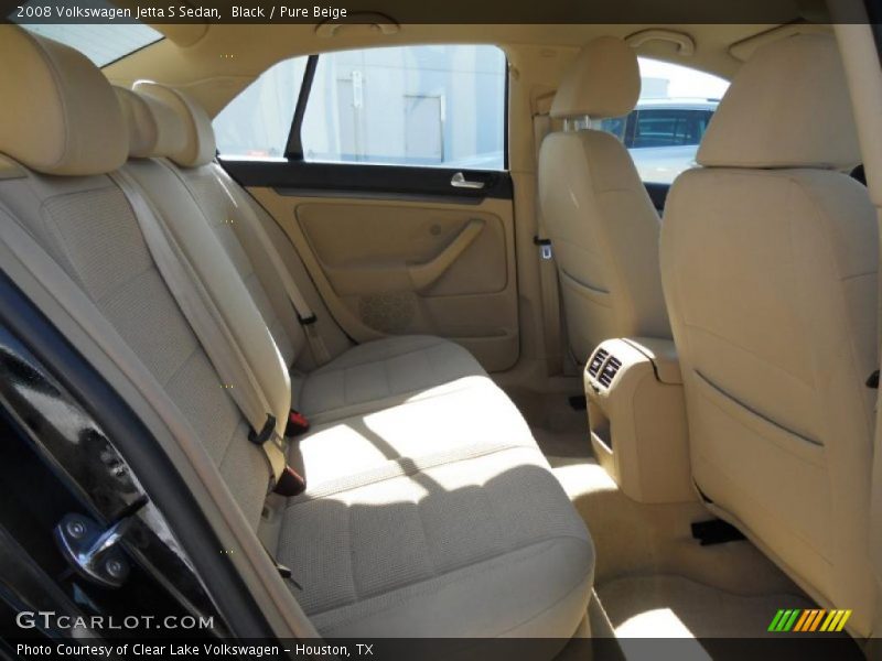 Black / Pure Beige 2008 Volkswagen Jetta S Sedan