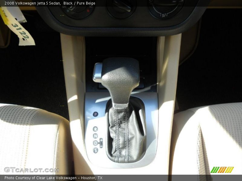 Black / Pure Beige 2008 Volkswagen Jetta S Sedan