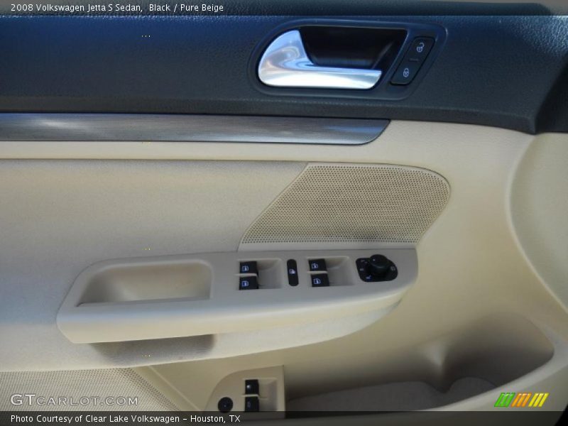 Black / Pure Beige 2008 Volkswagen Jetta S Sedan
