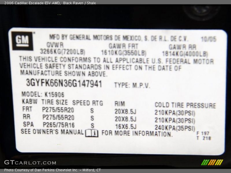 Black Raven / Shale 2006 Cadillac Escalade ESV AWD