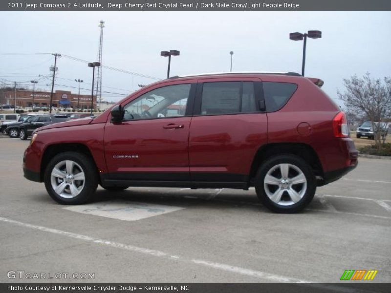 Deep Cherry Red Crystal Pearl / Dark Slate Gray/Light Pebble Beige 2011 Jeep Compass 2.4 Latitude