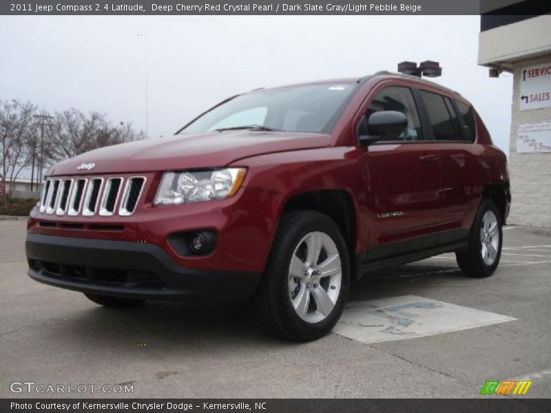 Deep Cherry Red Crystal Pearl / Dark Slate Gray/Light Pebble Beige 2011 Jeep Compass 2.4 Latitude