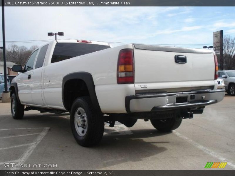 Summit White / Tan 2001 Chevrolet Silverado 2500HD LS Extended Cab