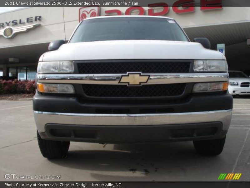 Summit White / Tan 2001 Chevrolet Silverado 2500HD LS Extended Cab