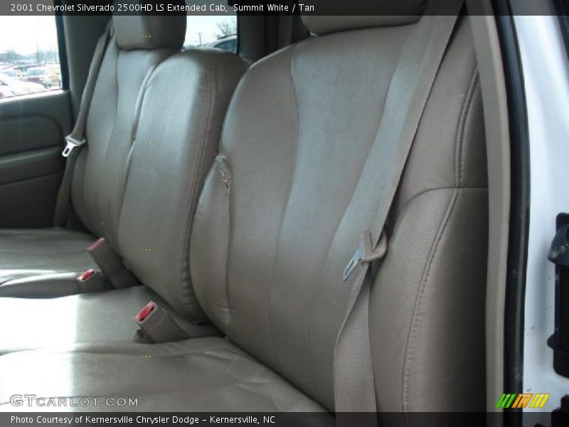 Summit White / Tan 2001 Chevrolet Silverado 2500HD LS Extended Cab