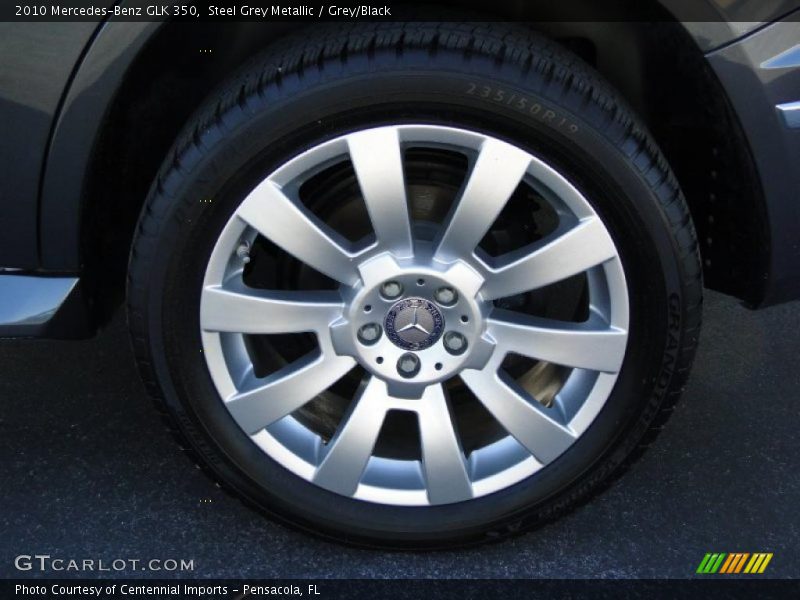 Steel Grey Metallic / Grey/Black 2010 Mercedes-Benz GLK 350