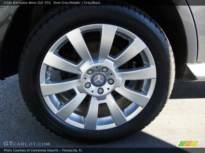 Steel Grey Metallic / Grey/Black 2010 Mercedes-Benz GLK 350