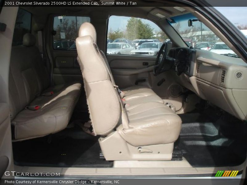 Summit White / Tan 2001 Chevrolet Silverado 2500HD LS Extended Cab
