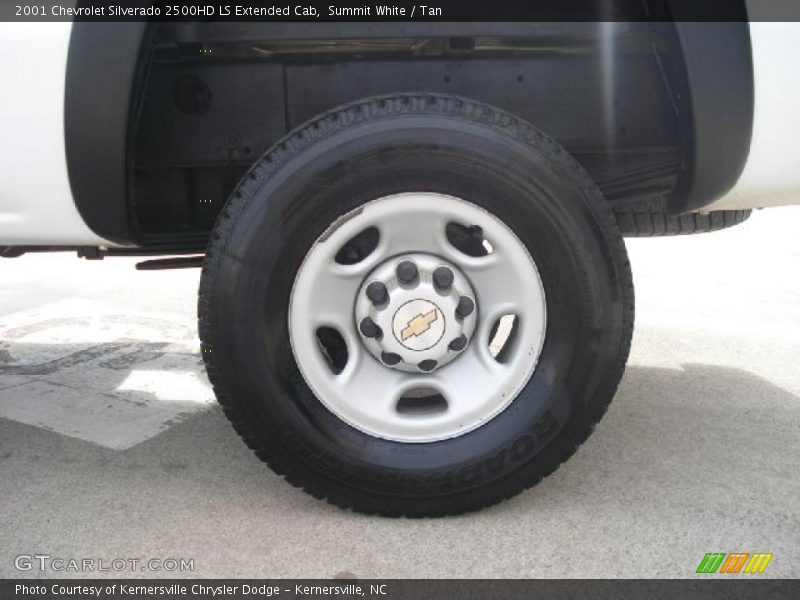 Summit White / Tan 2001 Chevrolet Silverado 2500HD LS Extended Cab