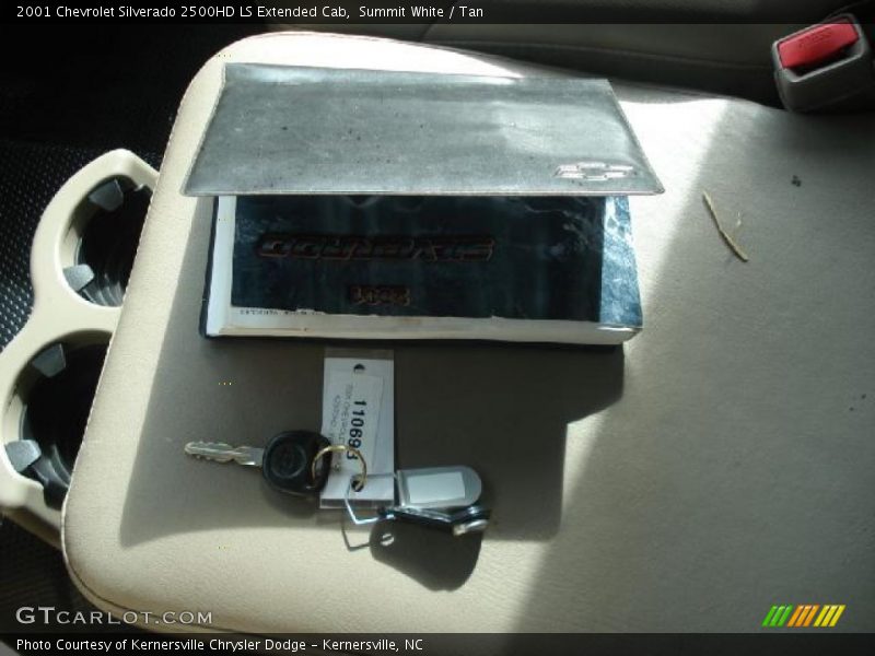 Summit White / Tan 2001 Chevrolet Silverado 2500HD LS Extended Cab