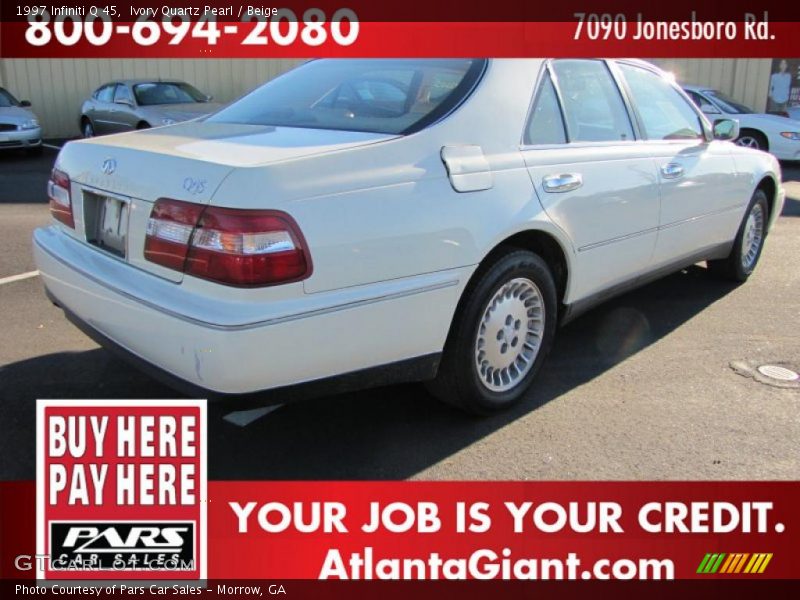 Ivory Quartz Pearl / Beige 1997 Infiniti Q 45