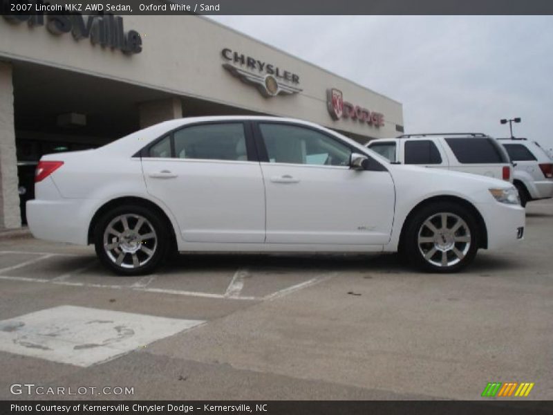 Oxford White / Sand 2007 Lincoln MKZ AWD Sedan