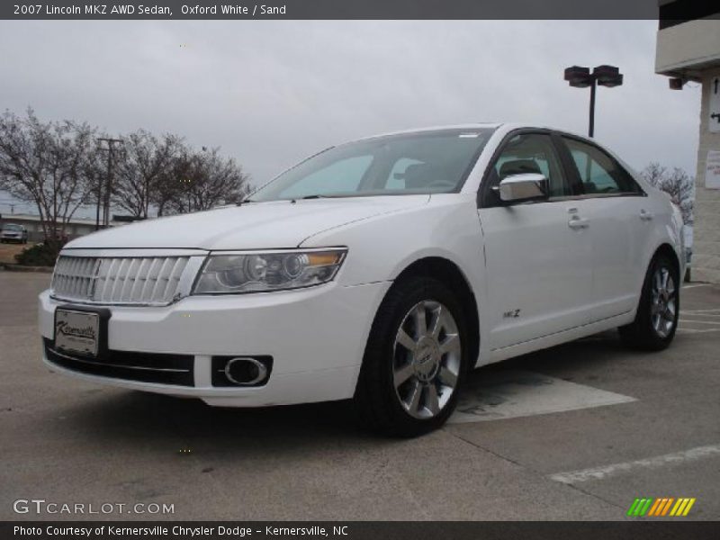 Oxford White / Sand 2007 Lincoln MKZ AWD Sedan